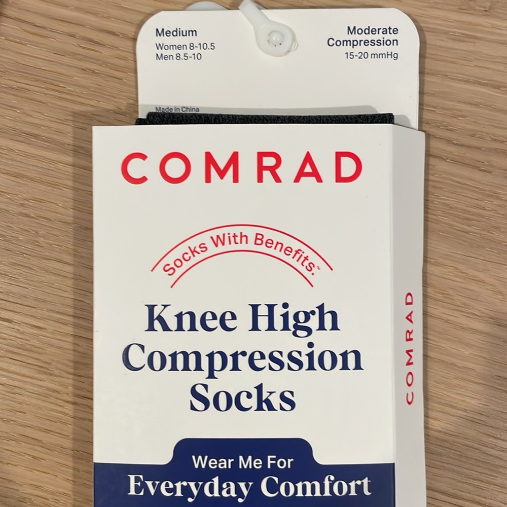 NWT Conrad compression socks heather charcoal medium - Picture 2 of 3